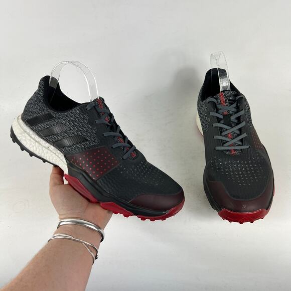 Adidas Adipower Sport Boost mens size 9.5 grey white red athletic sneakers shoes - Picture 1 of 12
